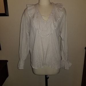 Disney crinkle cotton pirate or poet blouse
